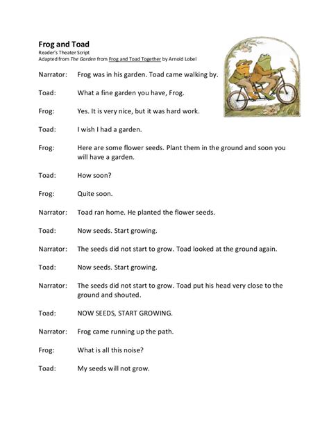 Ilustrasi dari Frog and Toad Script